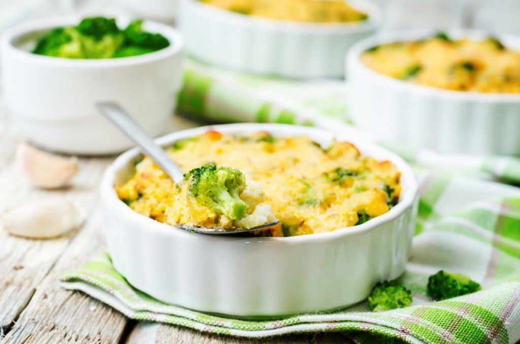 Broccoli with feta cheese