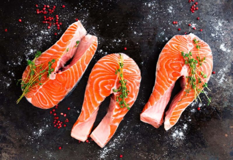 salmon slices